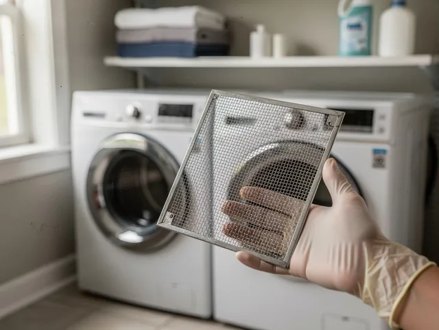 Killingly Dryer Vent Cleaning specialist performing detailed lint trap cleaning service in Killingly